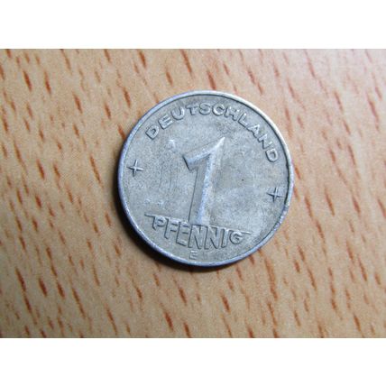 1952e 1 pfennig East Germany Coin