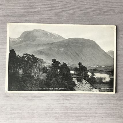 BEN NEVIS from Banavie Valentines Silveresque 1935 stamp USED Postcard GC