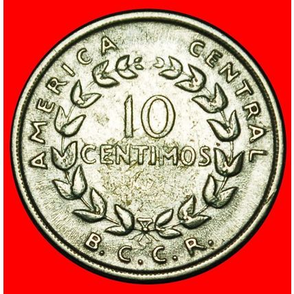 Ⰶ USA STARS~SHIPS (1953-1967): COSTA RICA★ 10 CENTIMOS 1953★LOW START★NO RESERVE
