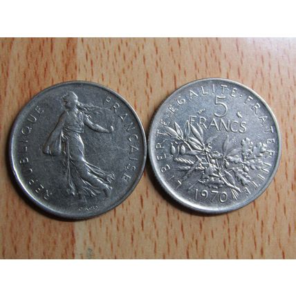 France Republic 1970 5 Francs Coin
