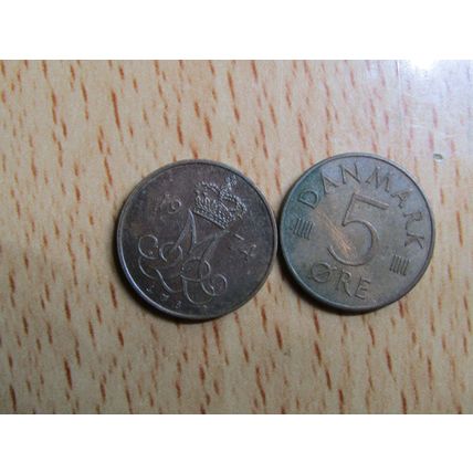 Denmark 1974 5 Ore Coin