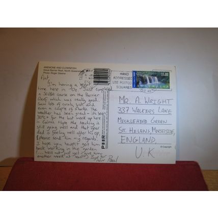 THE GREAT BARRIER REEF, QUEENSLAND. AUSTRALIA used postcard 2003 pm =