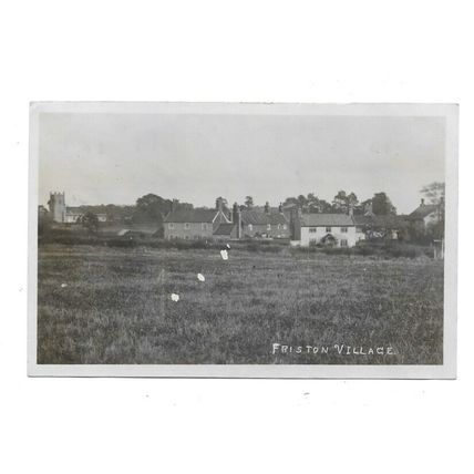 Friston Village, Suffolk, RP Postcard.