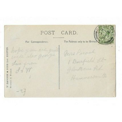 Queen Anne's Walk, Barnstable, Devon, RP Postcard.