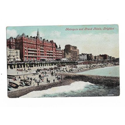 Metropole And Grand Hotels, Brighton, Sussex Postcard.