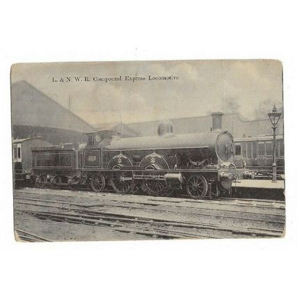 L&NWR Compound Express Locomotive, Postcard.