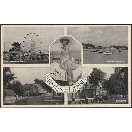 Greetings from Hayling Island, Hampshire, 1959 - Harvey Barton Postcard