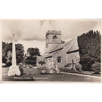EC413 MARLBOROUGH - PRESHUTE CHURCH. R/P POSTCARD