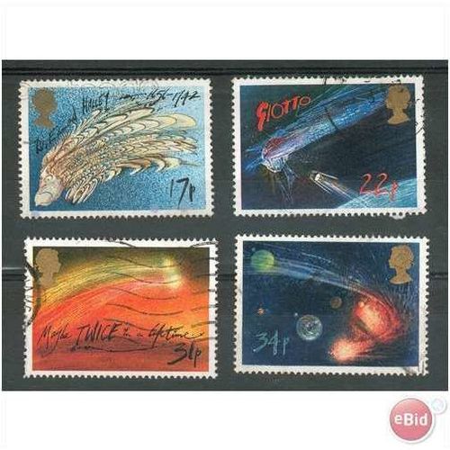GB stamps 1986 used set - SG 1312-1315 - Appearance of Halley's Comet