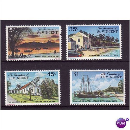 ST VINCENT GRENADINES 1976 UNION IS SET 4 VALS U/M MINT