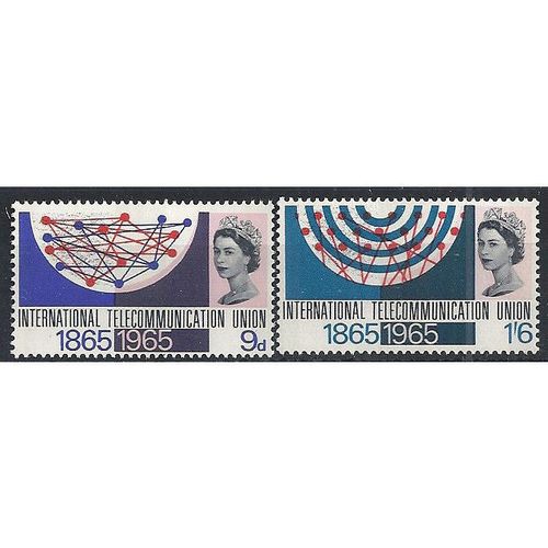 1965 ITU Phosphor Set SG683p-684p Fine Mounted Mint .. .