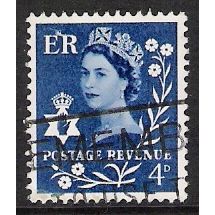 SG NI7: 4d. deep bright blue Northern Ireland Regional Stamp: Queen Elizabeth II
