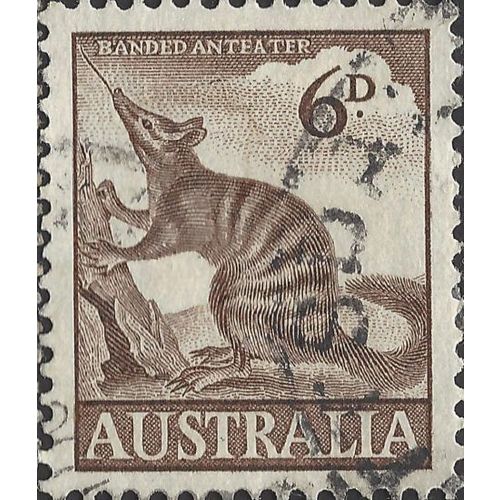 AUSTRALIA, MAMMAL, Numbat, brown 1960, 6d, #2