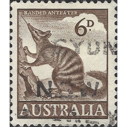 AUSTRALIA, MAMMAL, Numbat, brown 1960, 6d, #3