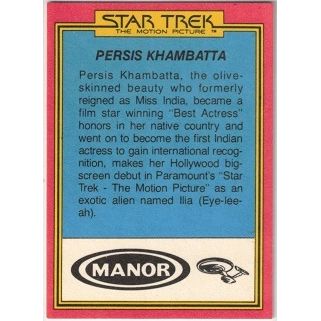 STAR TREK ' THE MOTION PICTURE ' 1979 MANOR card # 9