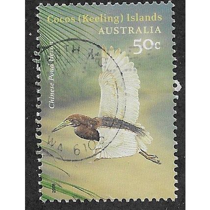 CKI 2008 50c 'BIRDS - CHINESE POND HERON' FINE USED (EBID70-925)