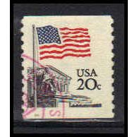 Used 1895 20c U.S. Flag Fine PA5455