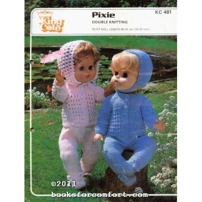 Pixie Double Knitting for 18-20 Inches Baby Dolls, KC481