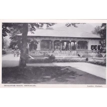Shalimar Bagh Srinagar Lambert Kashmir Indian Postcard