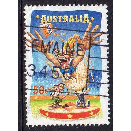 Australia 2007 Under the Big Top - The Human Cannonball 50c Sheet Used
