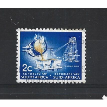 SouthAfrica.SG201 2c Pouring Gold.Variety Unchecked.Fine Used.Aug25g