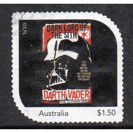 2024: STAR WARS, DARKSIDE, 'DARTH VADER, USED SELF-ADHESIVE MY STAMP. 13/14