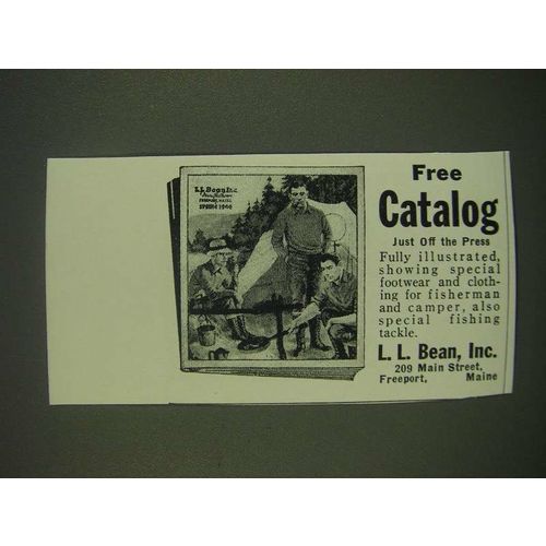 1940 L.L. Bean Ad - Free catalog just off the press