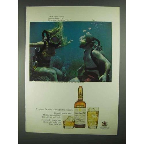 1967 Canadian Club Whisky Ad - Must Girl Prove Herself