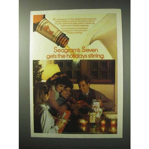 1984 Seagram's Seven Crown Whiskey Ad - Holidays