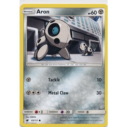 Pokemon Sun & Moon Crimson Invasion 65/111 Aron
