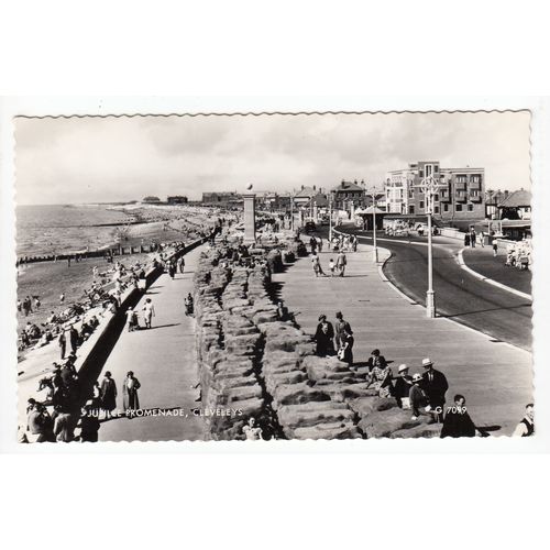 Jubilee Promenade Cleveleys Postcard RP Lancashire