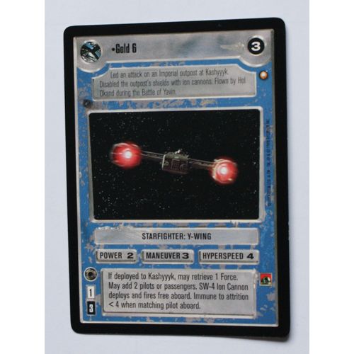 Star Wars CCG: Special Edition Limited # Gold 6 (A) 1998 light decipher y-wing