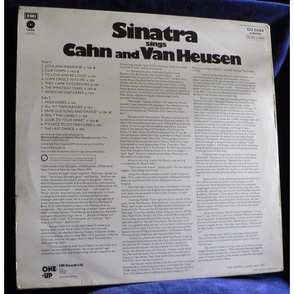 Frank Sinatra – Sinatra Sings Cahn And Van Heusen - Capitol 1974