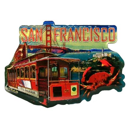 San Francisco Jumbo Artwood Foil Fridge Magnet