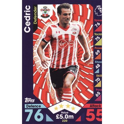 Match Attax 2016/2017 220 Cedric Southampton