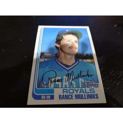 1982 Topps Card # 104 Rance Mulliniks Excellent-Mint (6) Kansas City Royals