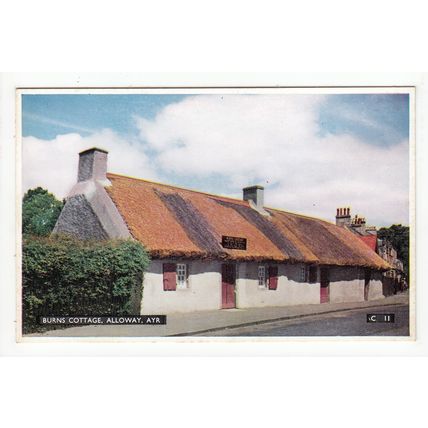 Robert Burns Cottage Alloway Ayr Postcard C11