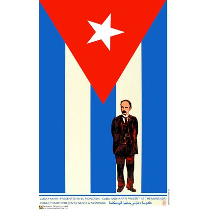 Political Cuban POSTER.JOSE MARTI Cuba flag.Moncada.Revolution Cold war art.62