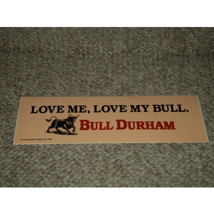 Pack Of 25 Bull Durham Cigarettes Bumper Sticker