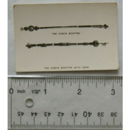 1937 Tournament Cigarette Coronation Souvenir 37 The King's Sceptre & Dove