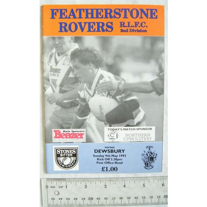 1993 programme Featherstone Rovers v. Dewsbury