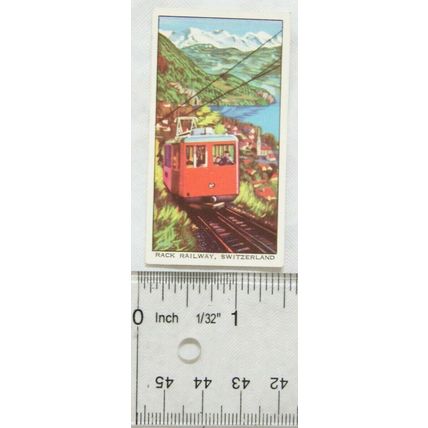Kellogg card Story of the Locomotive 3 Rack Railway Switzerland
