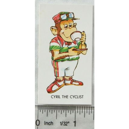 Brooke Bond Chimp card - Cyril the Cyclist