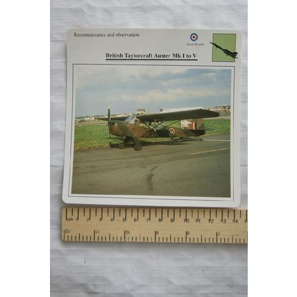 Br.Taylorcraft Auster - GB - Reconnaissance & Observation - Collectors Club Card
