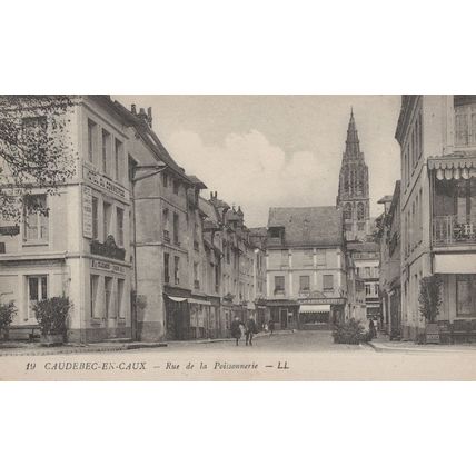 Caudebec En Caux Rue De Poissonnerie Old French Postcard