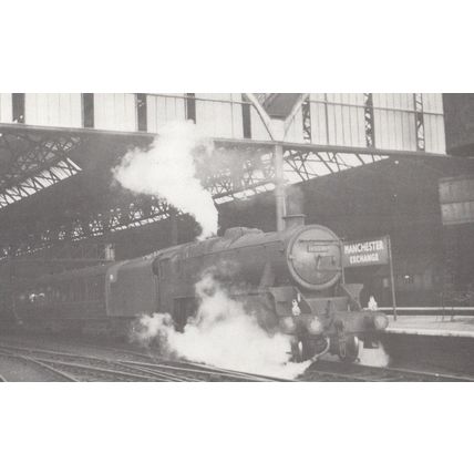 LMS Black 5 45279 Train To Welsh Coast at Manchester Exchange Postcard