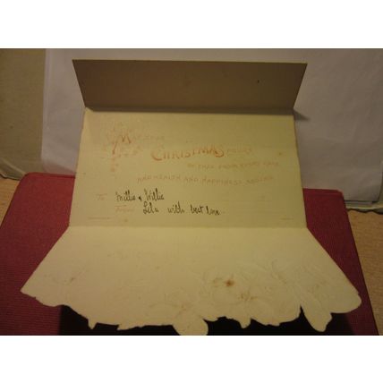 folded VICTORIAN CHRISTMAS GREETINGS CARD by W. Hagelberg /