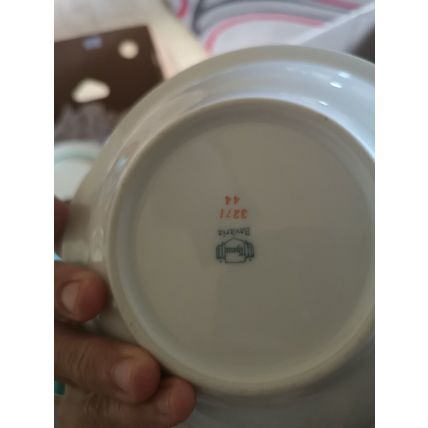 3 Bavarian Dessert Bowls Fruit Design