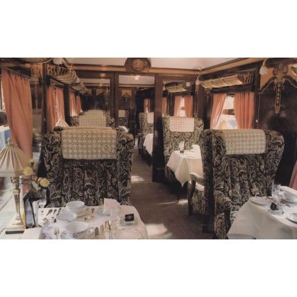 Champagne Pullman Dining Carriage Orient Express Train Postcard