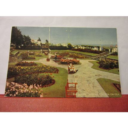 THE SUNKEN GARDENS, CLACTON-ON-SEA, ESSEX. used postcard 1961 postmark =